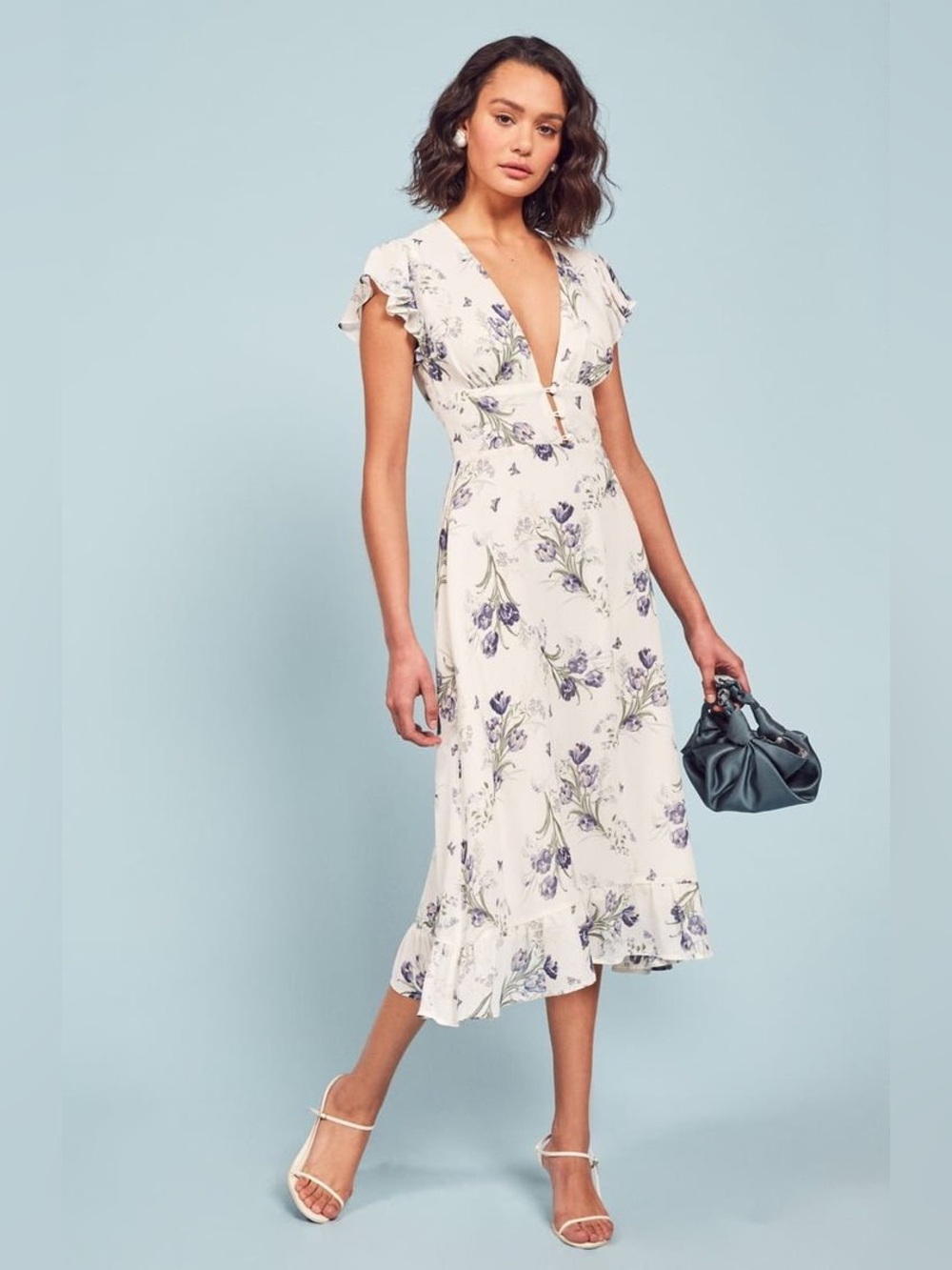 Reformation Riegan Midi Dress in Delilah - Size 6